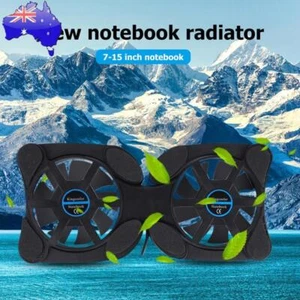Portable Foldable Laptop Cooler USB Dual Fan Cooling Pad for Notebook Computer - Bild 1 von 8