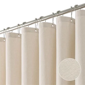 Stall Linen Textured Shower CurtainW54xH78 Heavy Duty Small Fabric Shower Cur... - Picture 1 of 6