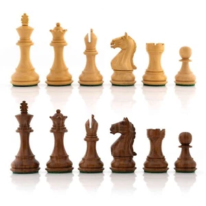 3,25" Supreme Staunton Serie Schachfiguren nur in goldenem Palisander - gewichtet - Bild 1 von 6