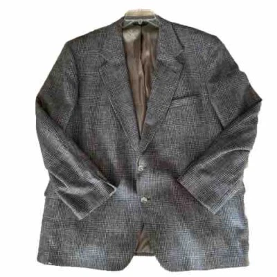 Abrigo Warren Sewell 48PTL Marrón Lana Tweed Bolsillos Forrados Usado en Excelente Condición Foto 1 de 4