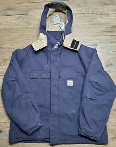 Carhartt Herren Vintage 2XL CAT 4 FR abnehmbare Kapuze Navy Blau Jacke - Bild 1 von 15