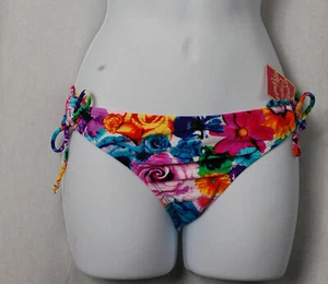Candie's Multi Color Rose Print Side Tie Bikini Bottoms or Top Swimwear MSRP $32 - Picture 1 of 11