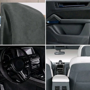 Car Interior Door Panel Self Adhesive Suede Fabric Sticky Sticker Wrap DIY - Bild 1 von 19