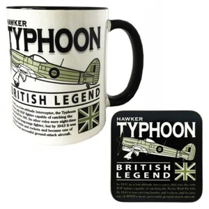 Hawker Typhoon Tiffy WW11 RAF RCAF Aircraft Mug Coaster - Picture 1 of 3