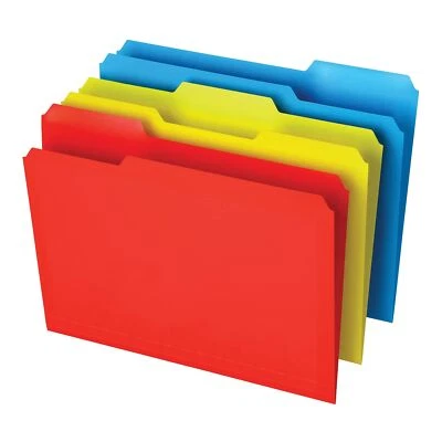 Office Depot® Brand Poly File Folders, Letter Size, 1/3 Cut, Assorted Colors, - Image 1 of 4