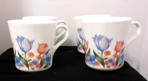 LOT OF 4 CORELLE FRESH CUT TULIPS PATTERN CUPS - Picture 1 of 3