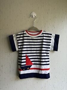Florence Eiseman Striped Boat Short Sleeve Crew Neck T-Shirt 2T