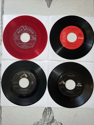 Lot x 4 MARIO LANZA 45 Drink Drink Drink / Oh Holy Night / Away In A Manger / Be - Image 1 of 4