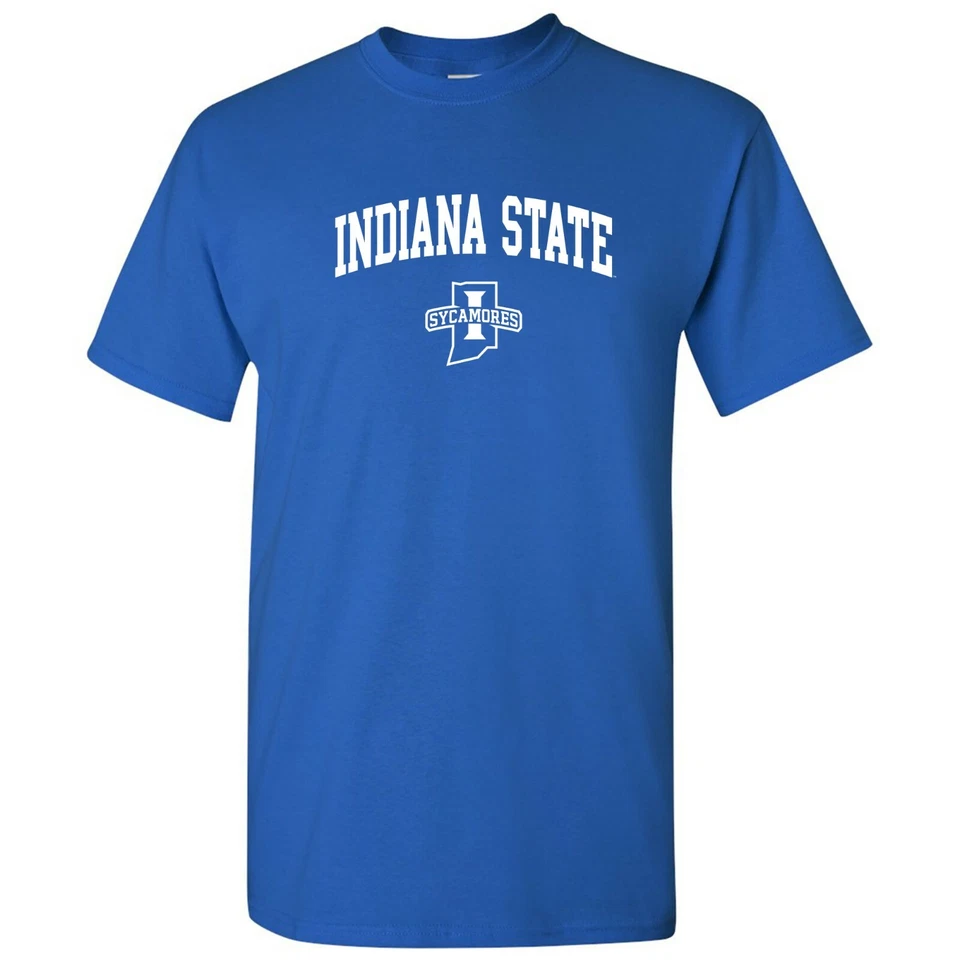 Indiana State Sycamores Arch Logo Licensed T-Shirt - Royal - Image 1 of 4
