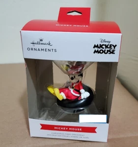 NEW 2022 HALLMARK Disney Mickey Mouse on Snow Tube ORNAMENT Exclusive - Picture 1 of 4
