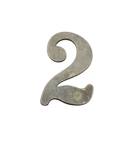 Vintage Cast Iron House Number 2 Rustic Decorative Address Plaque with Mounting - Picture 1 of 2