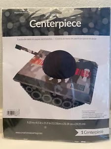 "Operation Camo Tank" Birthday Party Paper Centerpiece 11.5"x8.5"x5.25" - Picture 1 of 2
