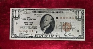 1929 $10 National Bank Note The Federal Reserve Bank of New Yory, N.Y. - Picture 1 of 2