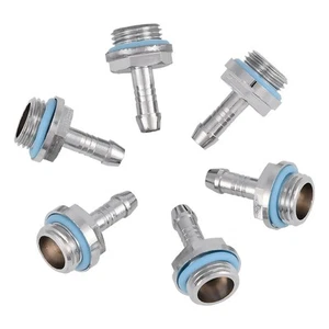 6x PC Water Cooling TwoTouch Fitting G1/4 Thread Barb Connector For Tube 7.5 KIT - Afbeelding 1 van 23