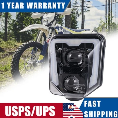 Motocross LED Headlight DRL For Husqvarna FE 250 350 350S 450 501 501S 2017-2023 - Image 1 of 4