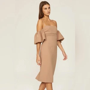 Schwarzes Halo Leona Schulterfreies Kleid Größe 2 Defekt - Bild 1 von 10