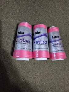 4 TALON SureLock For Overlock Machines #317 Pink 3000 Yards  Spun Polyester - Picture 1 of 7