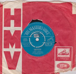 Steve Lawrence - Footsteps (HMV 1960) 7" vinyl single VG/G - Foto 1 di 4