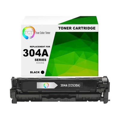 TCT Black CC530A 304A Toner Cartridge For HP Color LaserJet CP2025 CM2320 - Image 1 of 4