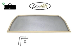 Windschutzscheibe Fiat 124 Spider (66-85) Cabrio Wirbelschutznetz beige + Aufbewahrungstasche - Bild 1 von 2