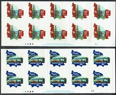 1974 NORFOLK ISLAND UPU CENTENARY. 4 SHEETS OF 10 ADHESIVE STAMPS + M/S.   MNH** - Image 1 of 3