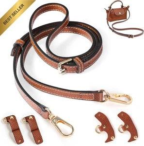 Adjustable Leather Shoulder Strap with 2 Types Buttons No Holes Needed, Bag Stra - Picture 1 of 12