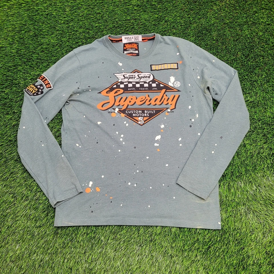 Vintage Y2K Superdry Racing Shirt Large 21x27 Tokyo Japan - Image 1 of 4