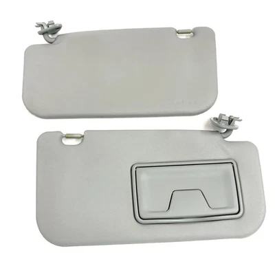 Par de parasoles Mitsubishi Lancer 2008-2017 conductor pasajero vinilo gris OEM Foto 1 de 4