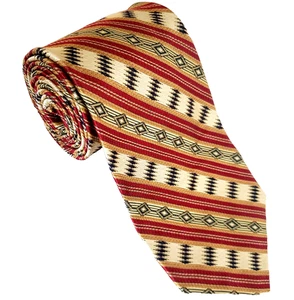 Robert Talbott Best of Class Silk Necktie Gold Aztec Tie Handmade USA 57x3.5" - Picture 1 of 4