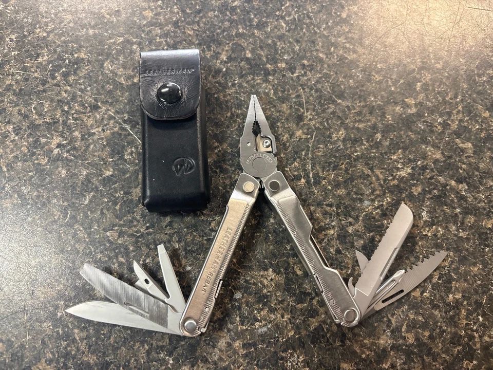 USED Leatherman Rebar Stainless Steel Multi-Tool with Leather Case (QUI003794) - Image 1 of 1