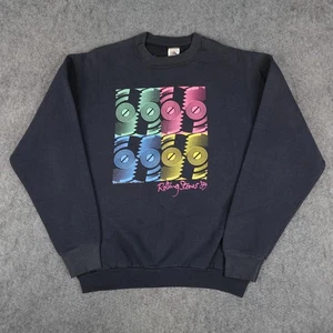 Vintage Rolling Stones Sweatshirt Mens XL Steel Wheels Tour 1989 Brockum 80s USA - Picture 1 of 13