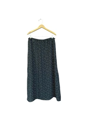 Falda midi vintage años 90 negra abstracta línea A talla grande grunge caprichoso Foto 1 de 4