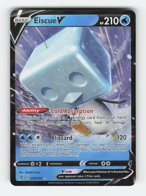 SWSH02: Rebel Clash #055/192 Eiscue V Ultra Rare Near Mint or Better - Image 1 of 2