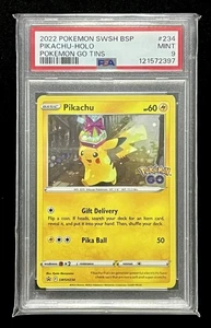 Pikachu SWSH234 PSA 9 MINT •HD SWIRL• Sword & Shield: Black Star Promo 2022 - Picture 1 of 5