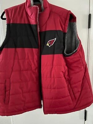 Chaleco con cremallera 4XL reversible ligeramente usado del equipo de la NFL de los Arizona Cardinals Foto 1 de 4
