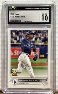 2022 Topps 215 Wander Franco CGC Gem Mint 10 Tampa Bay Devil Rays Rookie - Picture 1 of 2