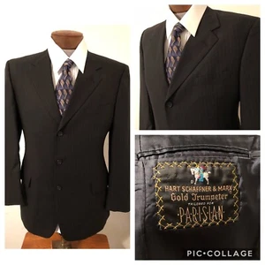 Hart Schaffner Marx Parisian 42 blau gestreift Blazer Sport Mantel Jacke - Bild 1 von 7