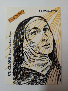 ✟ Tarjeta coleccionable católica de San Clair de Assini (1993 Aziriah Co) - Imagen 1 de 2