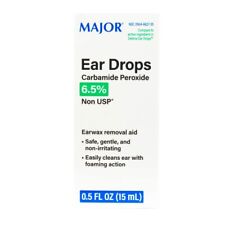 MAJOR Ear Drops Earwax Removal Aid 0.5oz 15mL CARBAMIDE PEROXIDE 6.5% USA