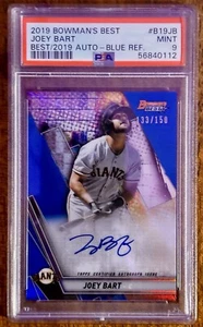 2019 Bowman's Best Joey Bart Blue Refractor /150 Rookie Auto PSA 9 Giants - Picture 1 of 2