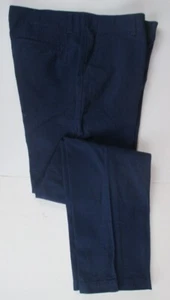 LANDS END Deep Sea Blue Iron Knee Cadet Pants Boys 16 Husky INSEAM 30" *NEW* - Picture 1 of 8