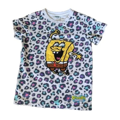 Футболка Nickelodeon SpongeBob SquarePants для мальчиков размер L гепард вырез лодочкой  - Изображение 1 из 4