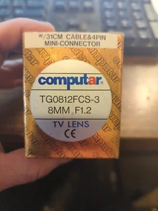 Lente de TV computar TG0812 FCS-3 8 mm F1. 2 lentes nueva bandeja de entrada - Imagen 1 de 20