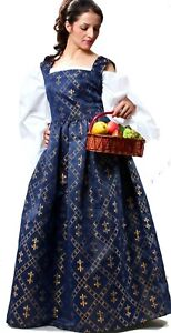 Gown Medieval Renaissance Pirate Cosplay Costume Women Dress 