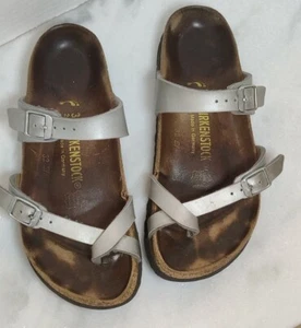 Birkenstock Mayrai Silver size 38 US size 7.5 - Picture 1 of 9
