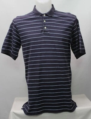 Trader Bay Men's Polo Shirt Short Sleeve Striped Blue Size M - Image 1 of 4