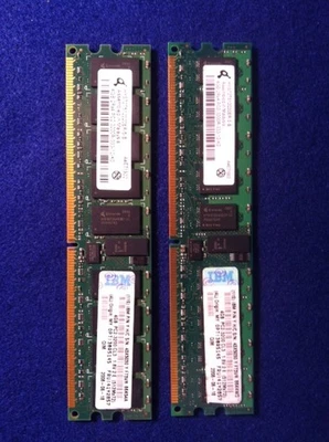 IBM 30R5145 8GB (2x4gb) PC2-3200 CL3 ECC DDR2 Server Memory Kit zj - Image 1 of 2