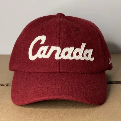 Vintage Roots Team Canada Hat Cap Strap Back Salt Lake City Olympics Wool 2002 Foto 1 de 4