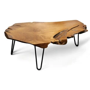 FayuuGem Wood Coffee Table - Live Edge Coffee Table - Natural Wooden Coffee T... - Picture 1 of 6