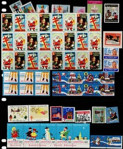 62 World Cinderella Christmas Seal stamps, mainly Mint No Gum(N) - Picture 1 of 6
